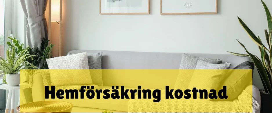 Kostnaden för en hemförsäkring.